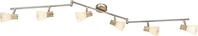 GLOBO LIGHTING Deckenspot GYLFI, ohne Leuchtmittel, Strahler Nickel/Holz, Glas