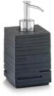 Zeller Present Badaccessoire-Set Seifenspender "Schiefer, Polyresin, schwarz, 8 x 8 x