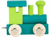 Small Foot Spielzeug-Zug Buchstabenzug Lokomotive, grün, Holz, (Set, 1-tlg.,...