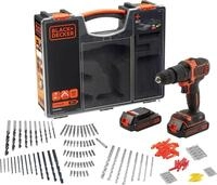 Black + Decker Akku-Schlagbohrschrauber Akku-Schlagbohrschrauber 160tlg. Zubeh&ouml;r 18V