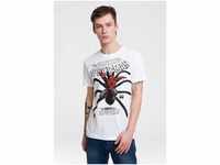 LOGOSHIRT T-Shirt Spider-Man mit coolem Superhelden-Frontdruck, weiß