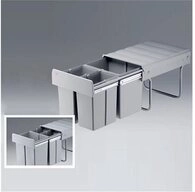 WESCO Einbaum&uuml;lleimer 787821-85 Trio-Master 40 DT, alugrau