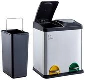 SVITA M&uuml;lltrennsystem TC2X15, K&uuml;chen-Eimer, Abfalleimer, 2er-M&uuml;lleimer,