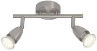 Brilliant Deckenleuchten Amalfi, Warmwei&szlig;, Lampe Amalfi LED Spotrohr 2flg eisen 2x