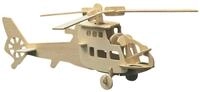 Pebaro 3D-Puzzle Holzbausatz Hubschrauber, 850/3, 24 Puzzleteile