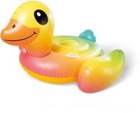 Intex Aufblasbare Schwimmfigur Wasser Spielzeug Baby Duck Ride-On 147x147x81cm...
