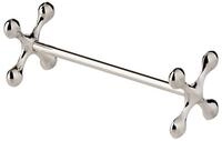 EDZARD Besteckhalter Messerbank-Set Kreuz, 6er-Set, Silber-Optik, edel versilbert,
