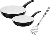 GSW Pfannen-Set CERAMICA Blanca, Aluminium (Set, 3-tlg., 1x Bratpfanne &Oslash; 24...
