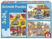 Schmidt Spiele Puzzle Feuerwehr und Polizei (Kinderpuzzle), 29 Puzzleteile