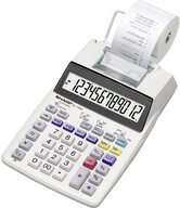 Sharp Taschenrechner Sharp EL-1750V Druckender Tischrechner Wei&szlig; Display...