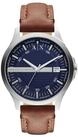 ARMANI EXCHANGE Quarzuhr The Brown Leather Edelstahl