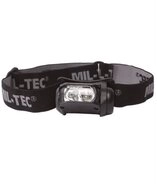 Mil-Tec LED Stirnlampe KOPFLAMPE LED 4-FARBIG SCHWARZ