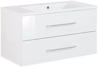 FACKELMANN Waschbeckenunterschrank B.clever Waschtischset 90cm Korpusfarbe: Wei&szlig;