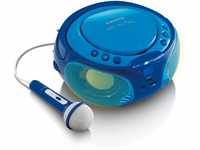 Lenco CD-Player SCD-650 Audio- & Video-Adapter, Blau, Lichteffekt