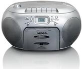 Lenco SCD-420SI CD-Radiorecorder (FM, 4 W, CD -Kassettenplayer LCD-Display &