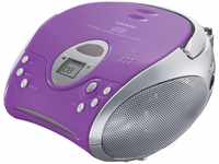Lenco SCD-24 Purple CD-Player (HD-Auflösung, FM, tragbares...