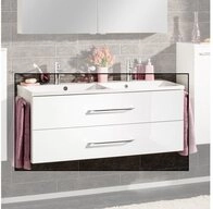 FACKELMANN Waschbeckenunterschrank B.clever Doppelwaschtischset 120cm Korpusfarbe: