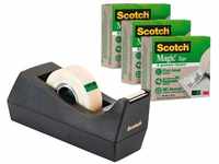 Scotch Magic Tischabroller mit 3 Rollen 19mm x 33m