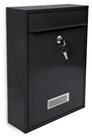 relaxdays Aufbewahrungsbox Briefkasten Design 35 cm Farbauswahl, schwarz