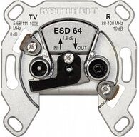 Kathrein Kathrein Antennensteckdose 2fach Durchschleifdose ESD 64 SAT-Antenne
