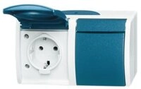 Busch-Jaeger Steckdose Busch-Jaeger Schuko-Steckdose 2f.gr/bgn waagerecht 20/2...