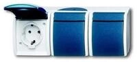 Busch-Jaeger Steckdose Busch-Jaeger Schuko-Steckdose 3f. waagerecht 2300/3 EW-53