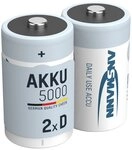 ANSMANN AG ANSMANN NiMH-Mono-Akku maxE, 5000 mAh, 2 St&uuml;ck Akku