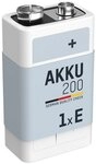 ANSMANN AG Akku 9V 200mAh E-Block NiMH 1,2V &ndash; 1000x wiederaufladbar (1 St&uuml;ck) Akku