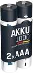 ANSMANN AG Micro AAA Akku 1000 mAh Hohe Kapazit&auml;t Akku