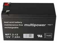 Multipower Multipower MP7.2-12 PB Akku 12 Volt 7,2Ah 4,8mm Steckkontakte, mit...
