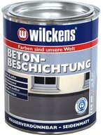 Wilckens Farben Zementfarbe Betonbeschichtung LF, Silbergrau (RAL 7001), 750 ml