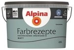 Alpina Wand- und Deckenfarbe Farbrezepte 2,5 L Gletscherblau Frisches Graublau