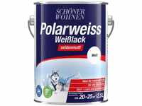SCHÖNER WOHNEN FARBE Weißlack Polarweiss, 2,5 Liter, seidenmatt, innen &...