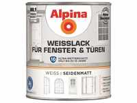 Alpina Farben Weißlack für Fenster und Türen 750 ml, seidenmatt