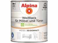 Alpina Farben Weißlack für Möbel und Türen 750 ml, seidenmatt