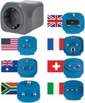 Brennenstuhl Weltreise-Set mit 10 A Sicherung Reiseadapter Typ EF...