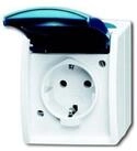 Busch-Jaeger Steckdose Busch-Jaeger Schuko-Steckdose mit Namensschild 20 EWN-53