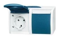 Busch-Jaeger Steckdose Busch-Jaeger Schuko-Steckdose 2f. waagerecht 20/2 EWN-53