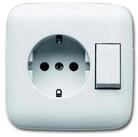 Busch-Jaeger Schalter Busch-Jaeger Kombination ws Steckd.+We.schalter 4310/6...