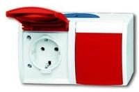 Busch-Jaeger Steckdose Busch-Jaeger Schuko-Steckdose 2f. waagerecht 20/2...