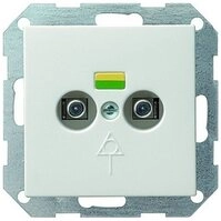 GIRA Schalter, Potenzialausgleichsdose System 55 Unterputz wei&szlig; Steckdose 2f