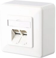 Metz Connect Metz Connect Netzwerkdose Aufputz CAT 6 2 Port Reinwei&szlig;