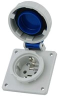 Mennekes Steckdose 230V 16A IP68 Schuko Anbausteckdose mit Klappdeckel Steckdose,