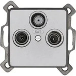 Kopp Rahmen Kopp Milano Antennenabdeckung TV RF f&uuml;r Antennensteckdose Stahl,