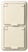 ELSO Schalter Elso UP-Steckdose 2-fach IP44 reinwei&szlig; 225414