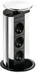 Evoline Steckdose Port 1 mit Schukosteckdose, Deckel silberfarbig 8031130