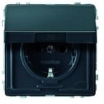 merten Steckdose Merten SCHUKO-Steckdose anth Klappdeckel MEG2310-7214