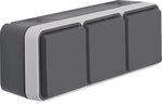 Berker Steckdose Berker 47733515 Steckdose SCHUKO 3fach waagr. m.Klappd. AP W.1 grau