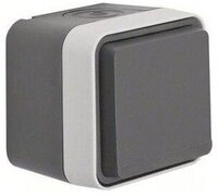 Berker Berker 47403515 Steckdose SCHUKO m.Klappdeckel Ap W.1 grau Mehrfachsteckdose