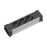 Bachmann Power Frame 3x Schutzkontakt kurz Einbau-Tischsteckdosenleiste (Kabell&auml;nge